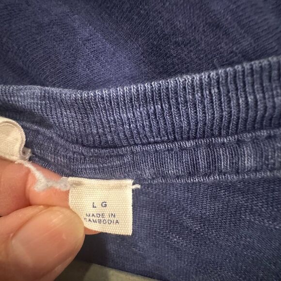 Women's Blue V-Neck Knotted Dress - Picture 5 of 5